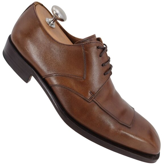 Magnanni Other - Magnanni Spain Dress Shoes Men's Size 8 Brown Leather Apron-toe Derby Oxfords 41